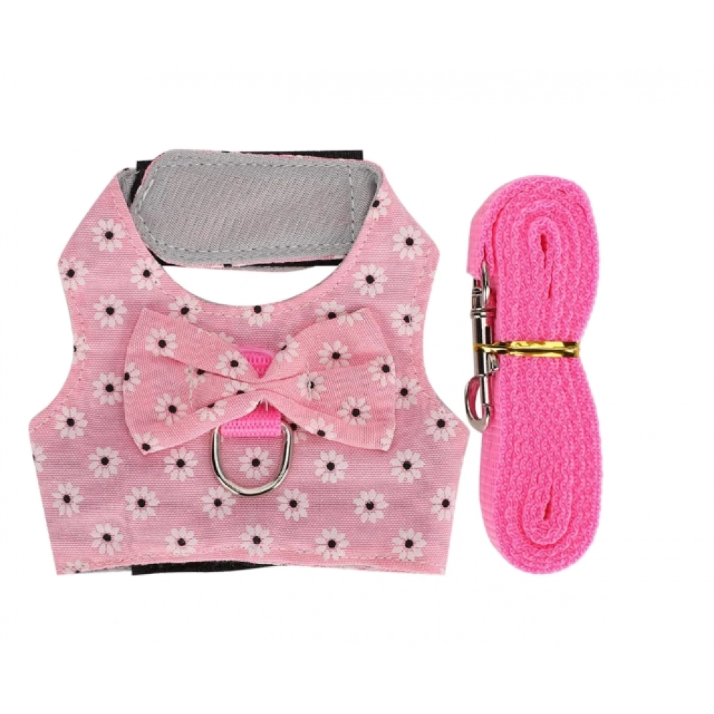 Rabbit Vest Small Animal Harness and Leash Escape-Proof Belt 3 Sizes Adjustable Pet Clothes for bunny Hamster Rat
