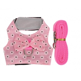 Rabbit Vest Small Animal Harness and Leash Escape-Proof Belt 3 Sizes Adjustable Pet Clothes for bunny Hamster Rat