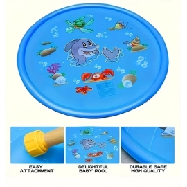 Children Play Spray Mat 100cm Beach Inflatable Water Sprinkler Pad Outdoor Game Toy Lawn Swimming Pool Mat Kids Toys