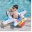 Airplane shape Infant Float Pool Swimming Ring Inflatable Circle Baby Seat with Steering Wheel Summer Beach Party Pool Toys