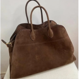 Vintage Luxury Designer Handbags Velvet Large Capacity Brown Travel Tote Bags High Quality Solid Commuter Shoulder Bag For Women