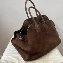 Vintage Luxury Designer Handbags Velvet Large Capacity Brown Travel Tote Bags High Quality Solid Commuter Shoulder Bag For Women