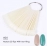 50pcs False Nail Display Tips Clear Nature Color Chart Oval Fan Style UV Gel Polish Swatch Shows Palette Practice Manicure Tools