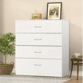 Newest design of 4-Drawer Dresser Bedroom Storage Bedside Nightstand Chest of 4 Drawers with USB
