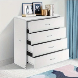 Newest design of 4-Drawer Dresser Bedroom Storage Bedside Nightstand Chest of 4 Drawers with USB